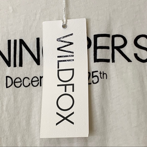 Wildfox BaseballShirt DressChristmasMorning Person - Picture 7 of 16